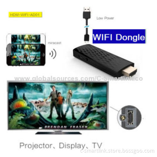 Factory Supplier Fastest Wi-Fi Display Dongle, Airplay Mirror/Miracast DLNA/iOS/HDMI to VGA Optical